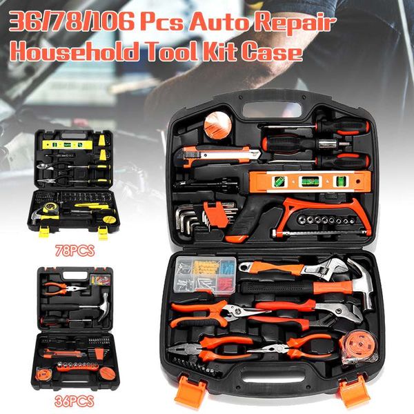 36/78/106 pcs auto repair maintain diy car household hand tool kit case mechanic woodworking tools bag saw screwdriver knife
36/78/106 pcs auto repair maintain diy car household hand tool kit case mechanic woodworking tools bag saw screwdriver knife