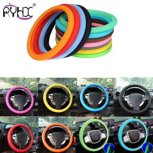 universal skidproof soft silicone auto car steering wheel cover shell corlor optional for steering women men girl car interior
universal skidproof soft silicone auto car steering wheel cover shell corlor optional for steering women men girl car interior