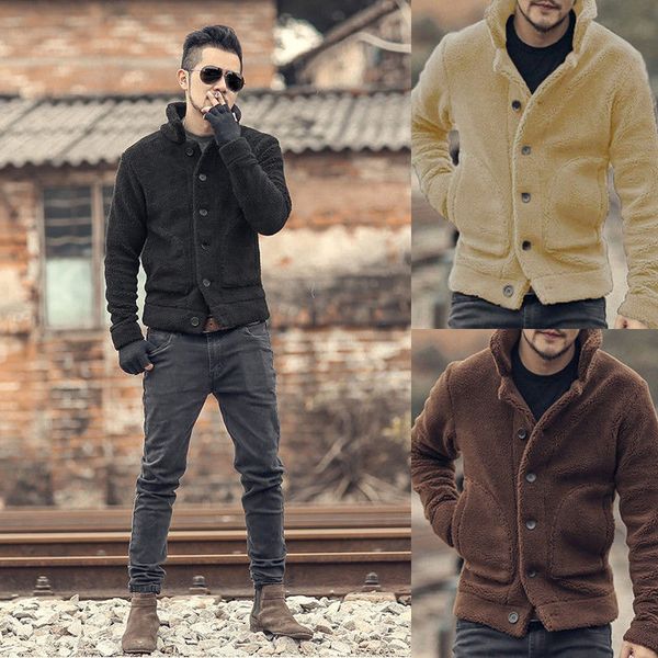2019 brand new fashion men casual button fleece coat cardigan button solid thick jackets with pocket outwear, Black;brown
2019 brand new fashion men casual button fleece coat cardigan button solid thick jackets with pocket outwear, Black;brown