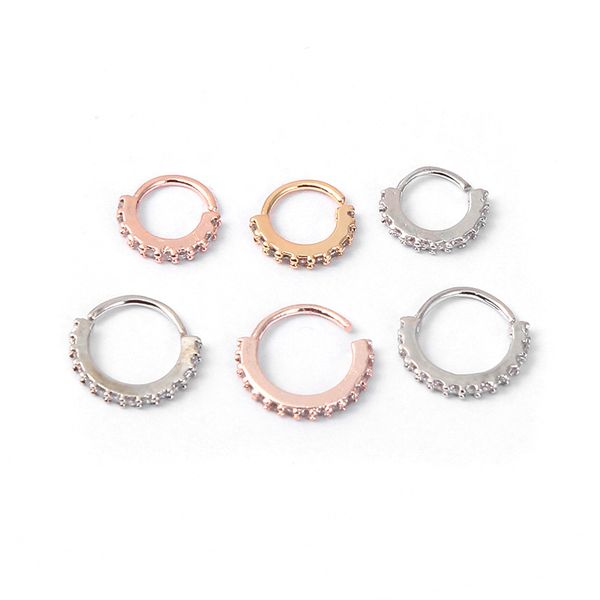2020 factory direct new women's personality simple copper ring inlaid zircon earrings nose rings body piercing jewelry, Golden;silver
2020 factory direct new women's personality simple copper ring inlaid zircon earrings nose rings body piercing jewelry, Golden;silver