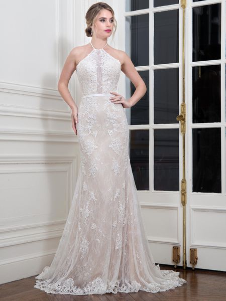 grace ivory/champagne halter lace applique sheath wedding dresses bridal pageant dresses wedding attire dresses custom size 2-18 kf1219206, White
grace ivory/champagne halter lace applique sheath wedding dresses bridal pageant dresses wedding attire dresses custom size 2-18 kf1219206, White