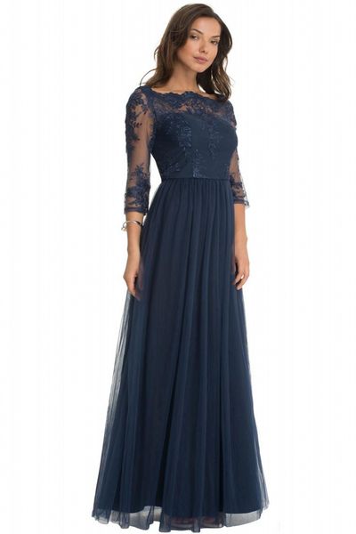 new tulle formal bridesmaid dresses lace scoop neck sheer seven quarter sleeves floor length mother of the bride dresses dh4257, White;pink
new tulle formal bridesmaid dresses lace scoop neck sheer seven quarter sleeves floor length mother of the bride dresses dh4257, White;pink