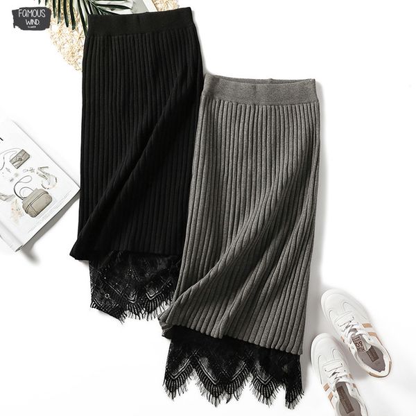 knitted women sweater skirts midi stripe lace pencil skirt high waist striped knitting bottoms elastic autumn warm casual skirt winter, Black
knitted women sweater skirts midi stripe lace pencil skirt high waist striped knitting bottoms elastic autumn warm casual skirt winter, Black