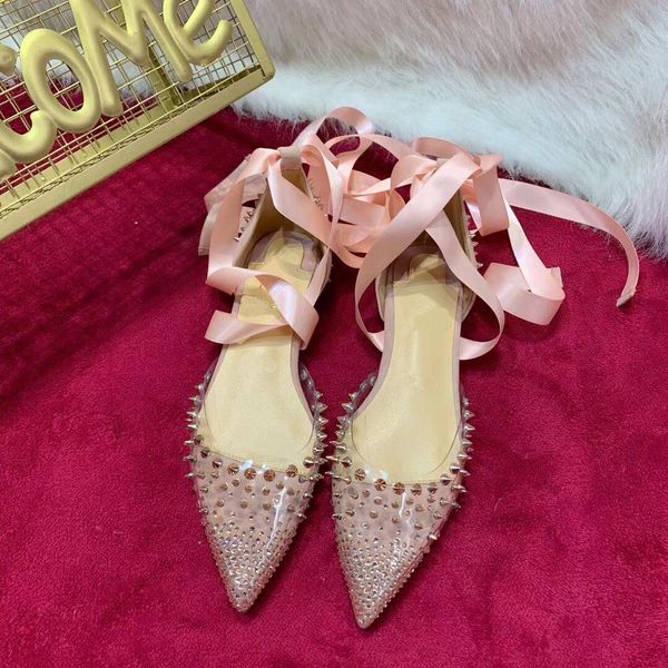 luxurious excellent women's red bottom nosy flat pvc slingback ladies pointed toe ankle crystal studs ballet -- party wedding dress, Black
luxurious excellent women's red bottom nosy flat pvc slingback ladies pointed toe ankle crystal studs ballet -- party wedding dress, Black
