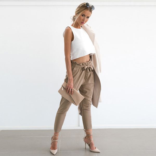 women casual harem pants loose trousers women elastic high waist casual pants office ol lady pants thin summer, Black;white
women casual harem pants loose trousers women elastic high waist casual pants office ol lady pants thin summer, Black;white