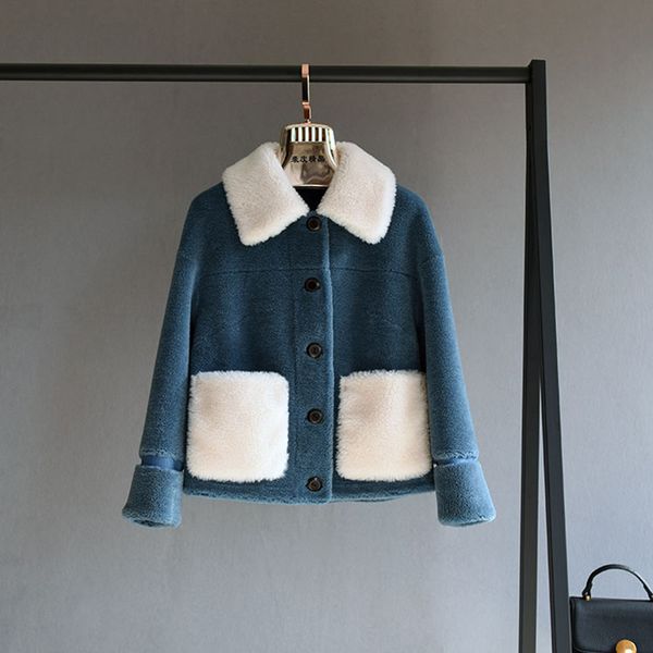 2019 real fur coat winter jacket pocket streetwear causal new fashion thick warm buttons women natural wool fur outerwear, Black
2019 real fur coat winter jacket pocket streetwear causal new fashion thick warm buttons women natural wool fur outerwear, Black