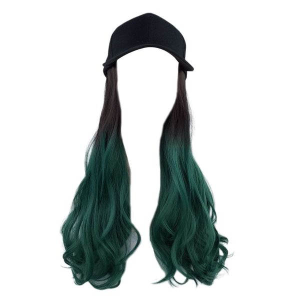 women baseball hat with long synthetic wigs heat resistant big wavy curly wig pxpb, Blue;gray
women baseball hat with long synthetic wigs heat resistant big wavy curly wig pxpb, Blue;gray