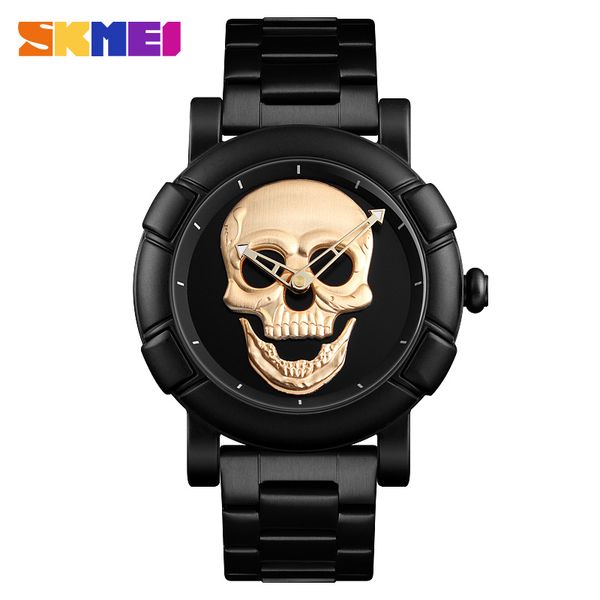 skmei skull watch men watches quartz watch sport waterproof stainless steel male wristatch reloj militar clock 9178, Slivery;brown
skmei skull watch men watches quartz watch sport waterproof stainless steel male wristatch reloj militar clock 9178, Slivery;brown