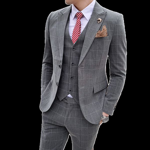 luxury men's plaid suit 2019 slim men's prom dress mens tuxedo fashion business banquet suit dress (jacket + pants + vest, White;black
luxury men's plaid suit 2019 slim men's prom dress mens tuxedo fashion business banquet suit dress (jacket + pants + vest, White;black