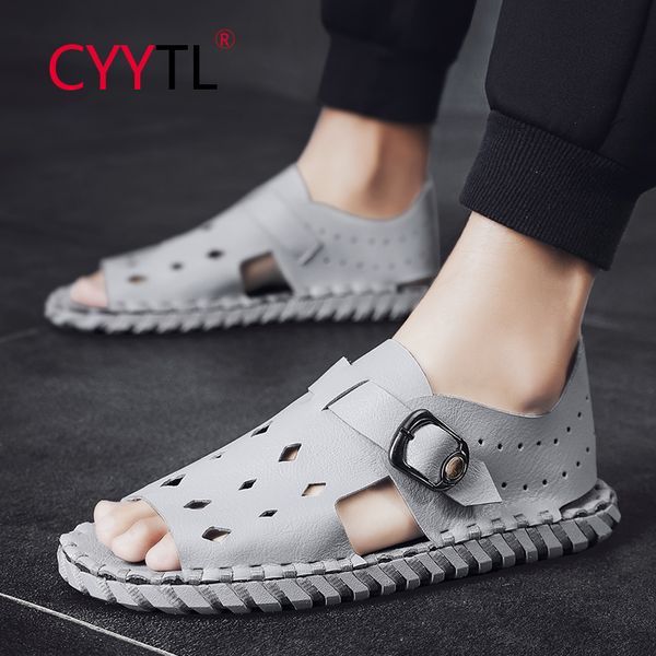 cyytl fashion leather sandals summer breathable travel shoes male open toe platform slippers hand stitching zapatos de hombre, Black
cyytl fashion leather sandals summer breathable travel shoes male open toe platform slippers hand stitching zapatos de hombre, Black