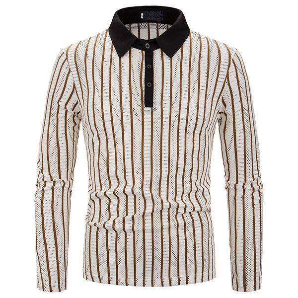 men's casual shirts men loose winter striped shirt long sleeve classic hollow plus size button down dress, White;black
men's casual shirts men loose winter striped shirt long sleeve classic hollow plus size button down dress, White;black
