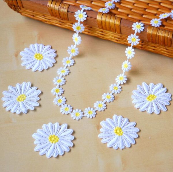 k15329 2yard/lot daisy soluble lace trim knitting wedding embroidered diy handmade patchwork ribbon sewing supplies crafts, Pink;blue
k15329 2yard/lot daisy soluble lace trim knitting wedding embroidered diy handmade patchwork ribbon sewing supplies crafts, Pink;blue
