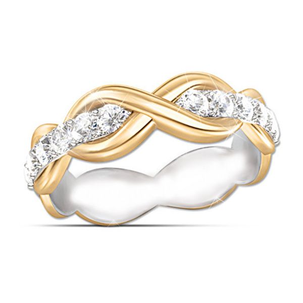 hainon new arrival trendy gold color classical twist rope cubic zirconia finger ring for women fashion wedding gift rings, Slivery;golden
hainon new arrival trendy gold color classical twist rope cubic zirconia finger ring for women fashion wedding gift rings, Slivery;golden