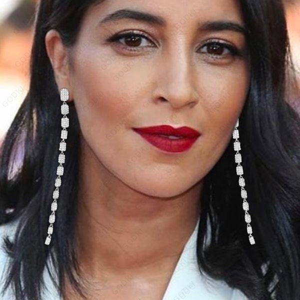 godki 105mm luxury trendy long tassel drop dangle earrings for women zircon cz crystal earring statement jewelry oorbellen 2019, Silver
godki 105mm luxury trendy long tassel drop dangle earrings for women zircon cz crystal earring statement jewelry oorbellen 2019, Silver