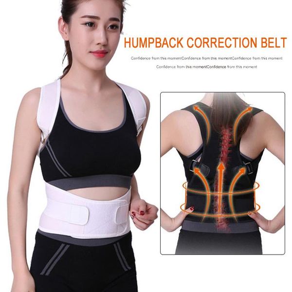 Posture Corrector Belt Adjustable Helpful Micro Elastic White Student Sport Humpback Corset Posture Corrector Corset