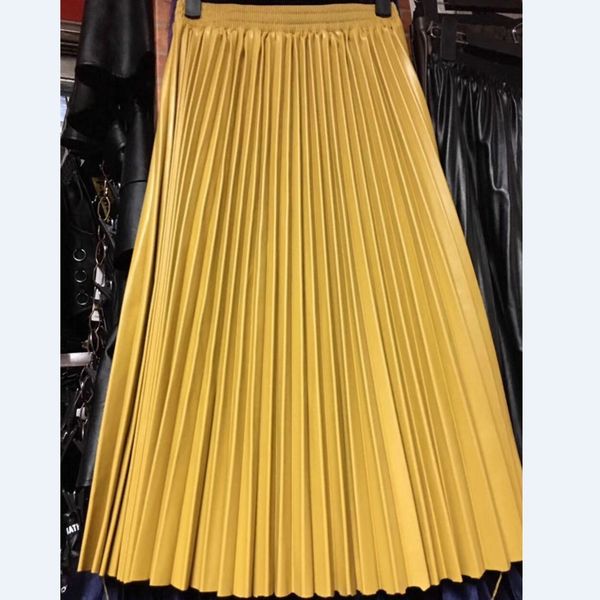 lanmrem 2019 autumn fashion new pu leather pleated skirt elastic high waist all-match female's bottoms yf342, Black
lanmrem 2019 autumn fashion new pu leather pleated skirt elastic high waist all-match female's bottoms yf342, Black