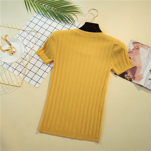 fashion korean summer solid t shirt 2019 new short sleeve t shirt slim women t shirts o neck knitted 67363, White
fashion korean summer solid t shirt 2019 new short sleeve t shirt slim women t shirts o neck knitted 67363, White