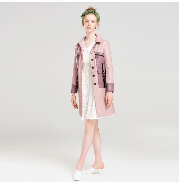 spring loose long sleeve blouse wholesale new european and american style lapel collar mid-length leather belt pu leather trench coat, Tan;black
spring loose long sleeve blouse wholesale new european and american style lapel collar mid-length leather belt pu leather trench coat, Tan;black