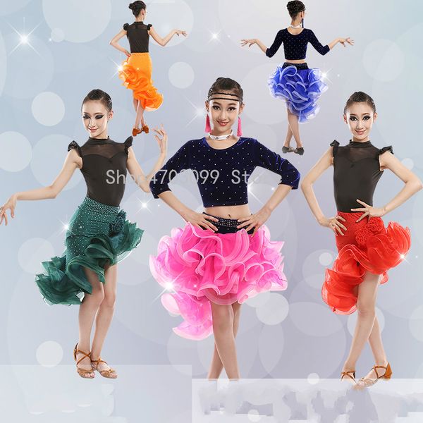 2019 new models children latin skirts and high-grade practice costumes for girls children's latin dance drill korea, Black;red
2019 new models children latin skirts and high-grade practice costumes for girls children's latin dance drill korea, Black;red