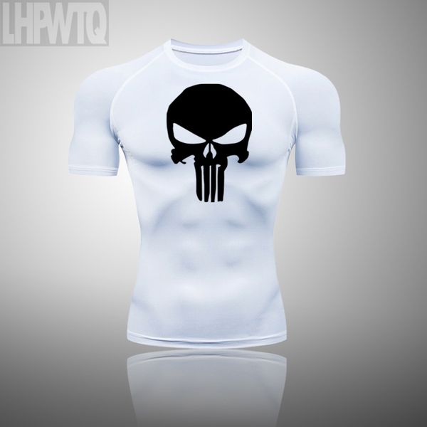men compression dry quick shirt jogging men's running t-shirt fitness skull elastic gym sports training wear, White;black
men compression dry quick shirt jogging men's running t-shirt fitness skull elastic gym sports training wear, White;black
