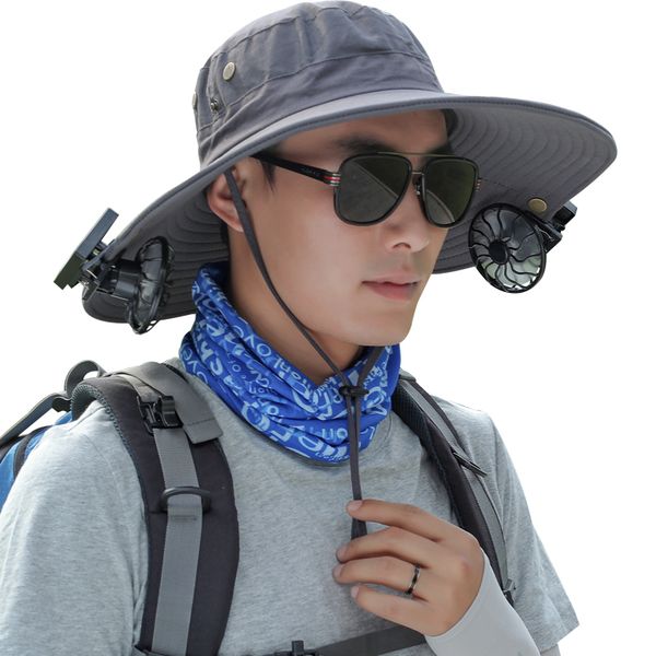 solar fan hat men's summer sunbonnet outdoor uv protection fishing sun protection hat big brim breathable fisherman, Blue;gray
solar fan hat men's summer sunbonnet outdoor uv protection fishing sun protection hat big brim breathable fisherman, Blue;gray