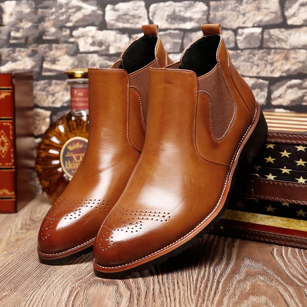 winter classic genuine leather ankle boots men shoes with fur warm vintage male casual motorcycle boot, Black
winter classic genuine leather ankle boots men shoes with fur warm vintage male casual motorcycle boot, Black