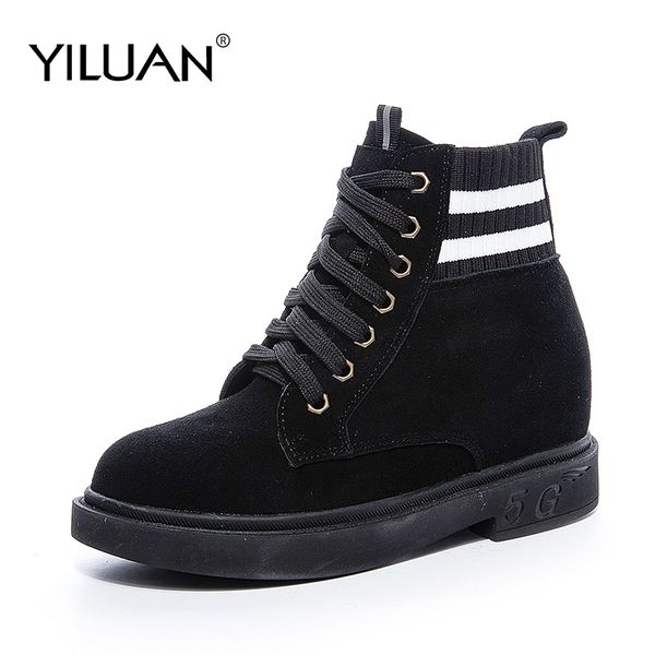 yiluan мода кожаных сапог женской зимняя осень обувь fur boots мотоциклы полоса на резинку обуви, Black
yiluan мода кожаных сапог женской зимняя осень обувь fur boots мотоциклы полоса на резинку обуви, Black