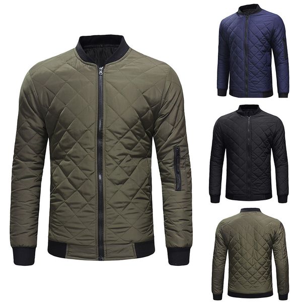 winter men slim bomber jacket 2019 korean fashion 3d check casual solid color baseball neck zipper coats men plus size overalls, Black
winter men slim bomber jacket 2019 korean fashion 3d check casual solid color baseball neck zipper coats men plus size overalls, Black