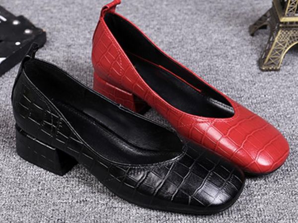 women's shoes in spring and autumn low heel square head @2606, Black
women's shoes in spring and autumn low heel square head @2606, Black