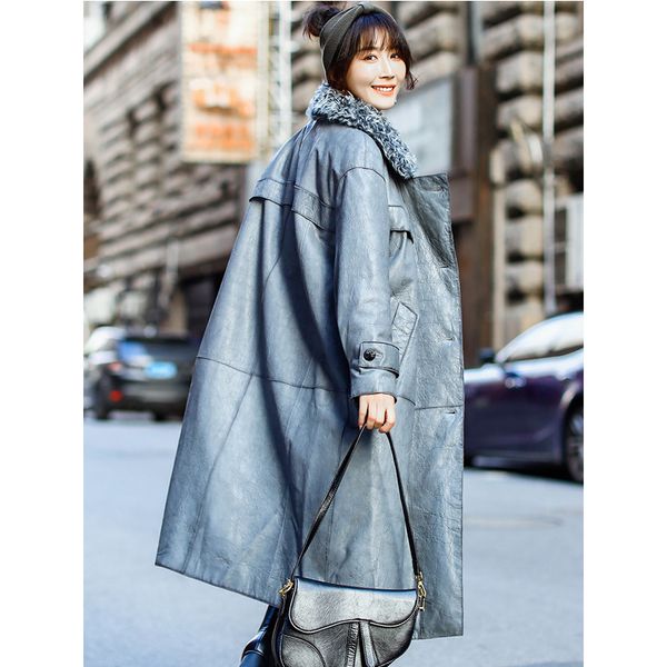 real genuine leather jacket women clothes 2019 autumn winter streetwear wool collar sheepskin down coat korean zt3473, Black
real genuine leather jacket women clothes 2019 autumn winter streetwear wool collar sheepskin down coat korean zt3473, Black