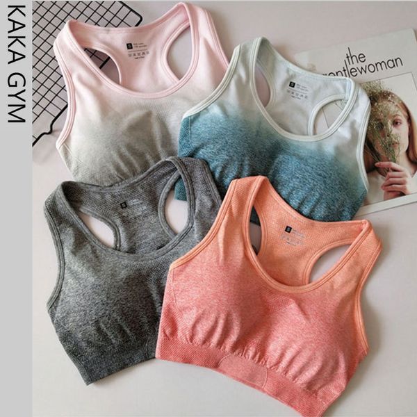 original high strength seamless ombre sports bra flexible pink bralette grey yoga bra for women workout fitness crop top, White;black
original high strength seamless ombre sports bra flexible pink bralette grey yoga bra for women workout fitness crop top, White;black