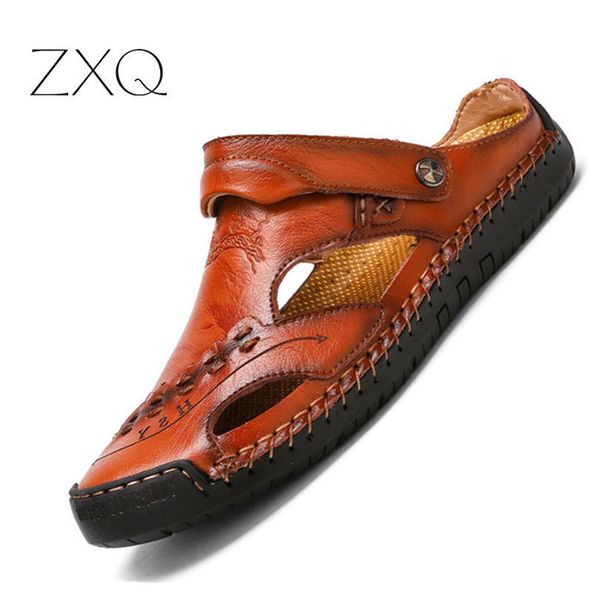 2019 new summer sandals men breathable genuine leather sandals man flats plus size fashion casual beach men's shoes, Black
2019 new summer sandals men breathable genuine leather sandals man flats plus size fashion casual beach men's shoes, Black