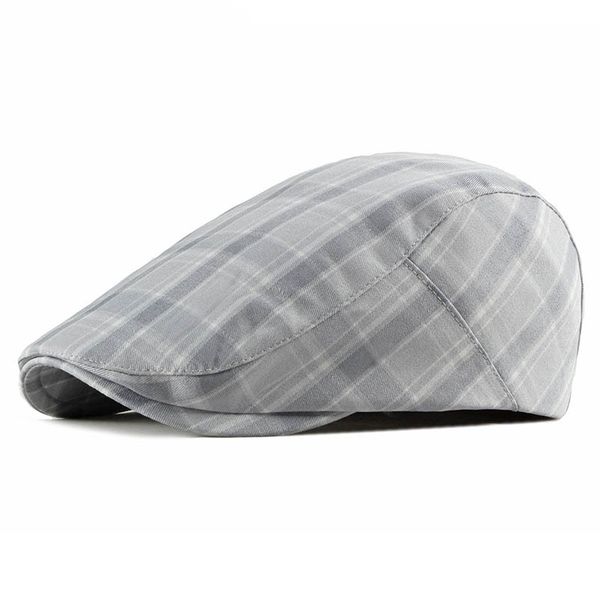 qdkpotc spring summer cotton plaid berets men women sunscreen shade hat leisure england truckers cap adjustable hat, Blue;gray
qdkpotc spring summer cotton plaid berets men women sunscreen shade hat leisure england truckers cap adjustable hat, Blue;gray