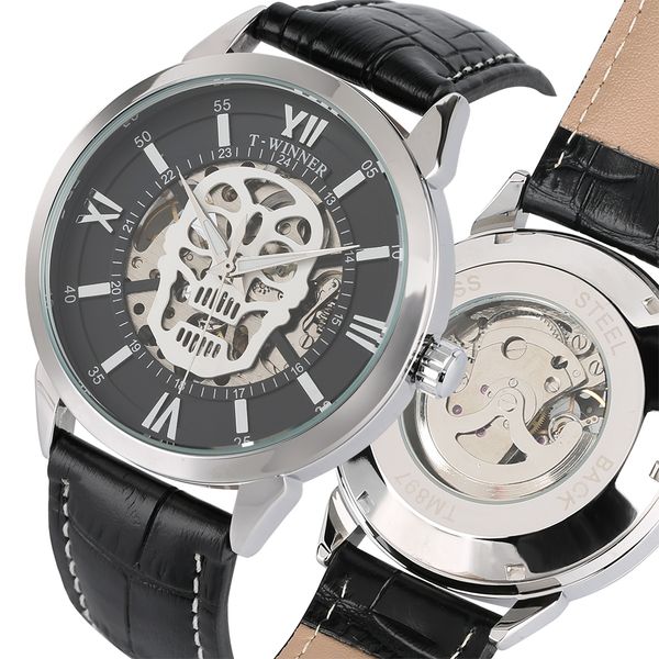 luxury automatic-self-winding mechanical watches leather black band mechanical watch business style clock male gifts, Slivery;brown
luxury automatic-self-winding mechanical watches leather black band mechanical watch business style clock male gifts, Slivery;brown