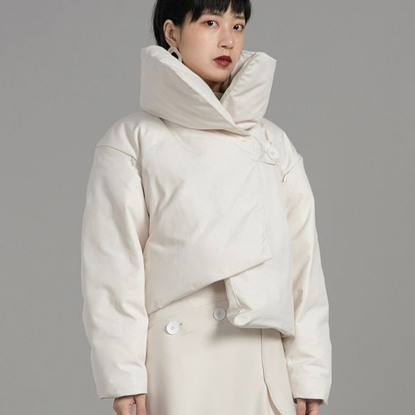 2019 autumn winter woman new solid color long hollow sleeve stand collar side single button short thick down jackets l176, Black
2019 autumn winter woman new solid color long hollow sleeve stand collar side single button short thick down jackets l176, Black