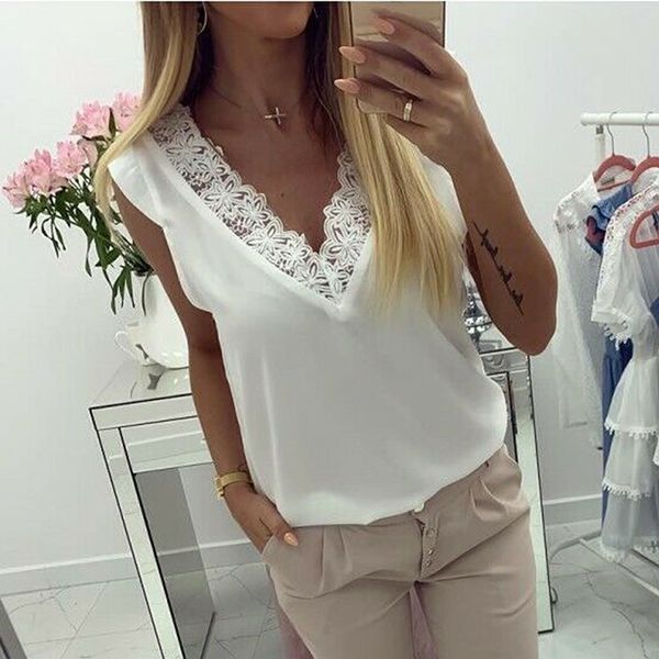 women casual summer lace sleeveless vest open back loose tank chiffon v-neck white debardeur femme fashion ladies streetwear
women casual summer lace sleeveless vest open back loose tank chiffon v-neck white debardeur femme fashion ladies streetwear