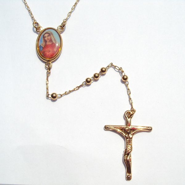 loyal womens cool 14 k yellow gold filled cross crucifix pendant rosario rosary beads necklace chain, Silver
loyal womens cool 14 k yellow gold filled cross crucifix pendant rosario rosary beads necklace chain, Silver