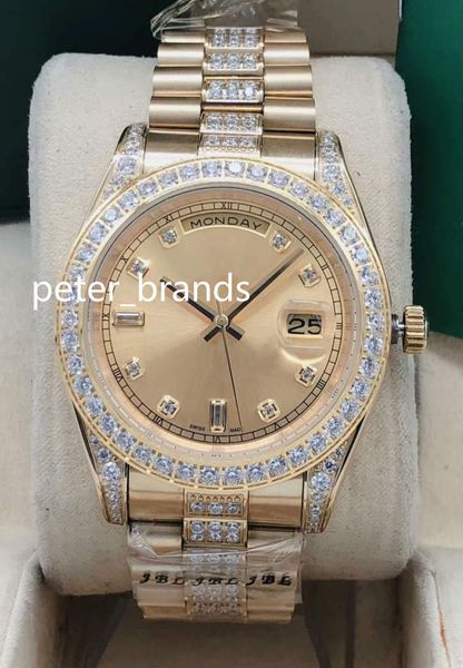 new arrive automatic men watch 41mm gold case stones bezel and diamonds in middle of bracelet multi-color dial wrist watches ing, Slivery;brown
new arrive automatic men watch 41mm gold case stones bezel and diamonds in middle of bracelet multi-color dial wrist watches ing, Slivery;brown