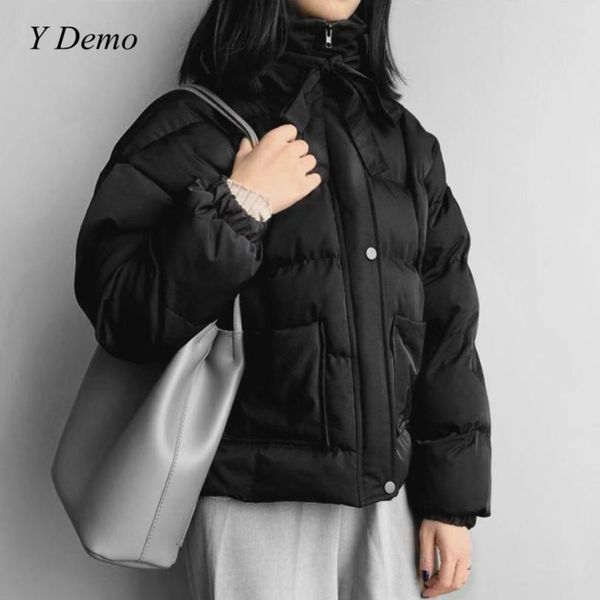 women new warm winter cotton paded zipper jacket lace up stand collar female outerwear, Black
women new warm winter cotton paded zipper jacket lace up stand collar female outerwear, Black