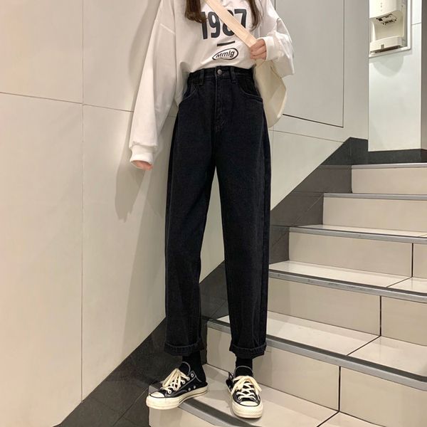 casual straight jeans women stretch loose fit denim trousers high waist blue long pants spring&autumn long jeans black
casual straight jeans women stretch loose fit denim trousers high waist blue long pants spring&autumn long jeans black