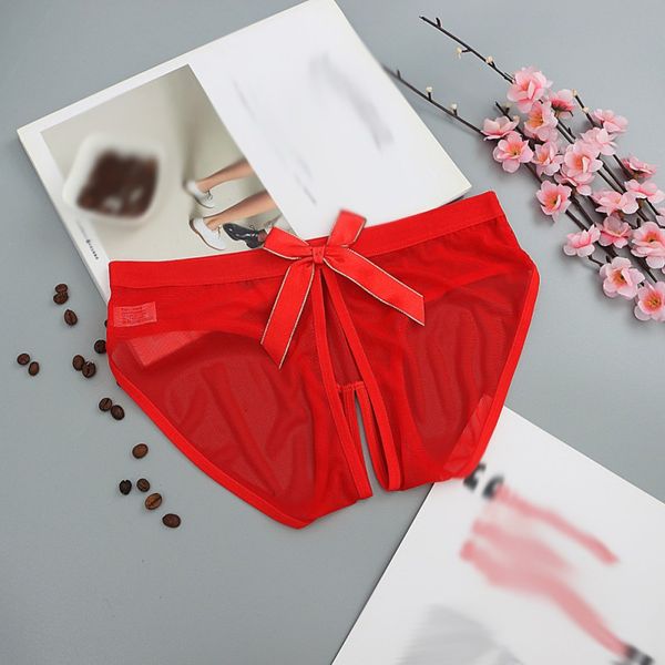 women's panties 2021 summer women hollow out mesh thong bow lace crotchless intimates underwear briefs, Black;pink
women's panties 2021 summer women hollow out mesh thong bow lace crotchless intimates underwear briefs, Black;pink