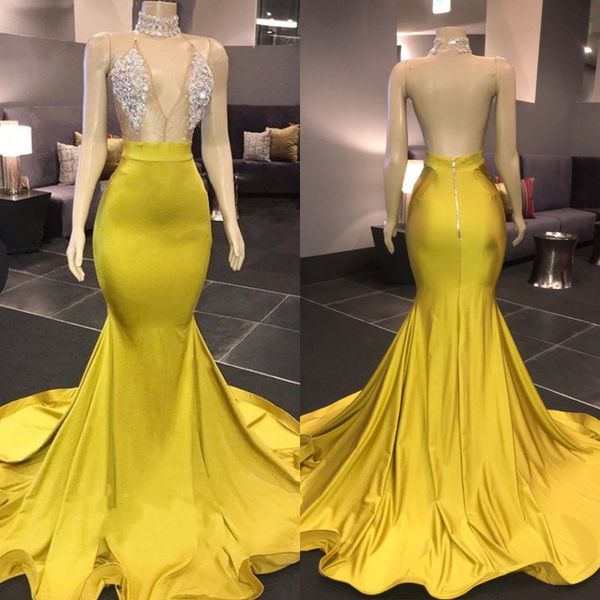 new arrival mermaid evening dresses long v neck beaded crystals sweep train formal dress prom party evening wear, Black
new arrival mermaid evening dresses long v neck beaded crystals sweep train formal dress prom party evening wear, Black