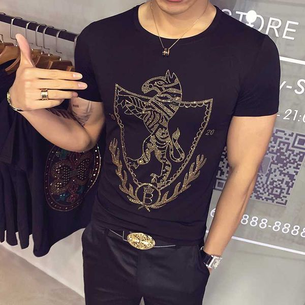brand clothing animal printing rhinestone man's t-shirt plus size 7xl short sleeve o neck casual t-shirt streetwear tee, White;black
brand clothing animal printing rhinestone man's t-shirt plus size 7xl short sleeve o neck casual t-shirt streetwear tee, White;black