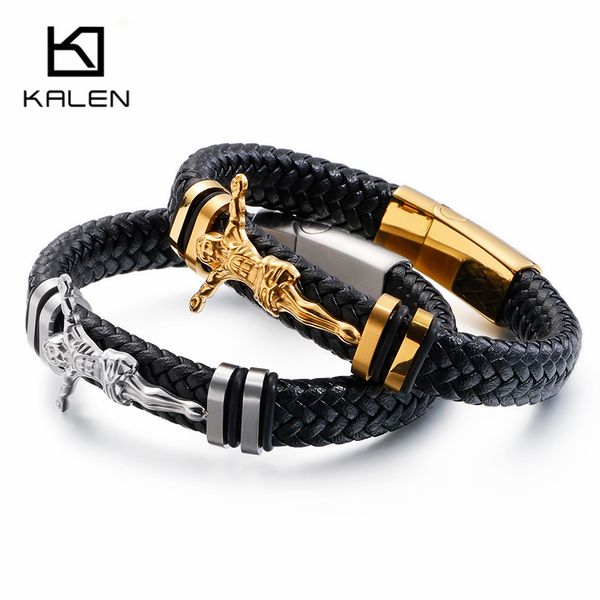 vintage leather bracelet for men 21cm stainless steel gold silver jesus charm wrap bracelet jewelry, Golden;silver
vintage leather bracelet for men 21cm stainless steel gold silver jesus charm wrap bracelet jewelry, Golden;silver