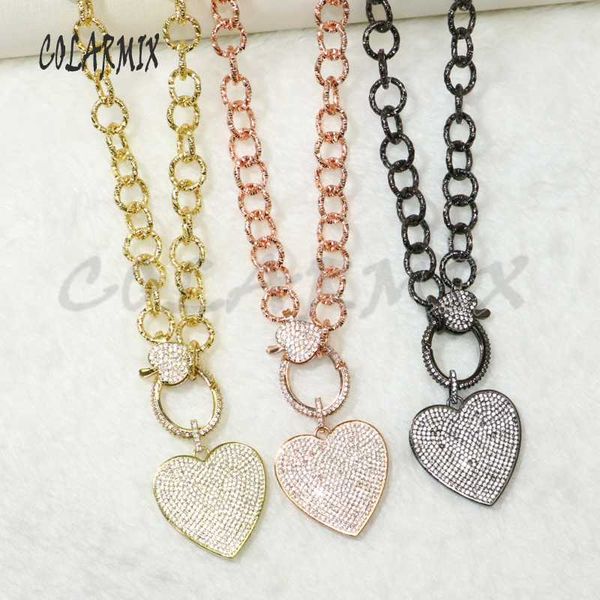 2pcs handmade zirconia heart pendant necklace link zircon clasp pendant necklace mix color metal chain 50492, Silver
2pcs handmade zirconia heart pendant necklace link zircon clasp pendant necklace mix color metal chain 50492, Silver