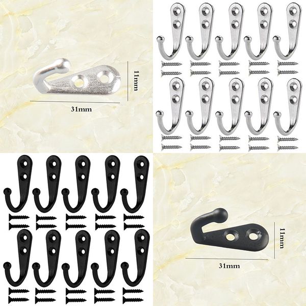 metal hooks coat hangers screws zinc alloy 21*12*30mm 10pcs small black storage kits
metal hooks coat hangers screws zinc alloy 21*12*30mm 10pcs small black storage kits