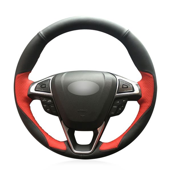 hand-stitched black red leather anti-slip soft car steering wheel cover for mondeo fusion 2013-2019 edge 2015-2019
hand-stitched black red leather anti-slip soft car steering wheel cover for mondeo fusion 2013-2019 edge 2015-2019