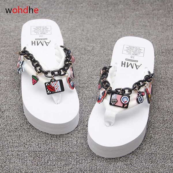 wohdhe handmade wedges slippers clip toe flip flops beach shales platform chain cartoon casual thick bottom summer sandals white, Black
wohdhe handmade wedges slippers clip toe flip flops beach shales platform chain cartoon casual thick bottom summer sandals white, Black