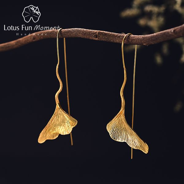 lotus fun moment real 925 sterling silver long dangle earrings fashion jewelry vintage gold ginkgo leaf drop earrings for women
lotus fun moment real 925 sterling silver long dangle earrings fashion jewelry vintage gold ginkgo leaf drop earrings for women