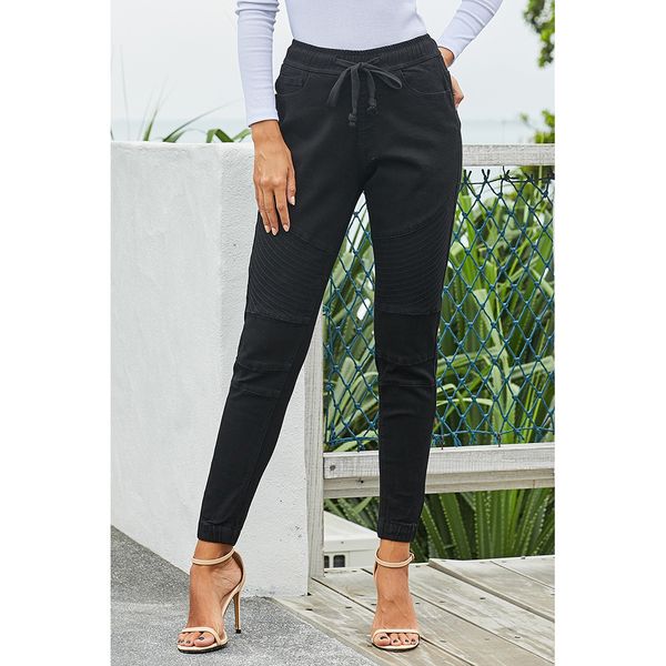 women autumn pants casual trousers for ladies black ripped high waist drawstring skinny denim calf length jeans sy786059, Blue
women autumn pants casual trousers for ladies black ripped high waist drawstring skinny denim calf length jeans sy786059, Blue